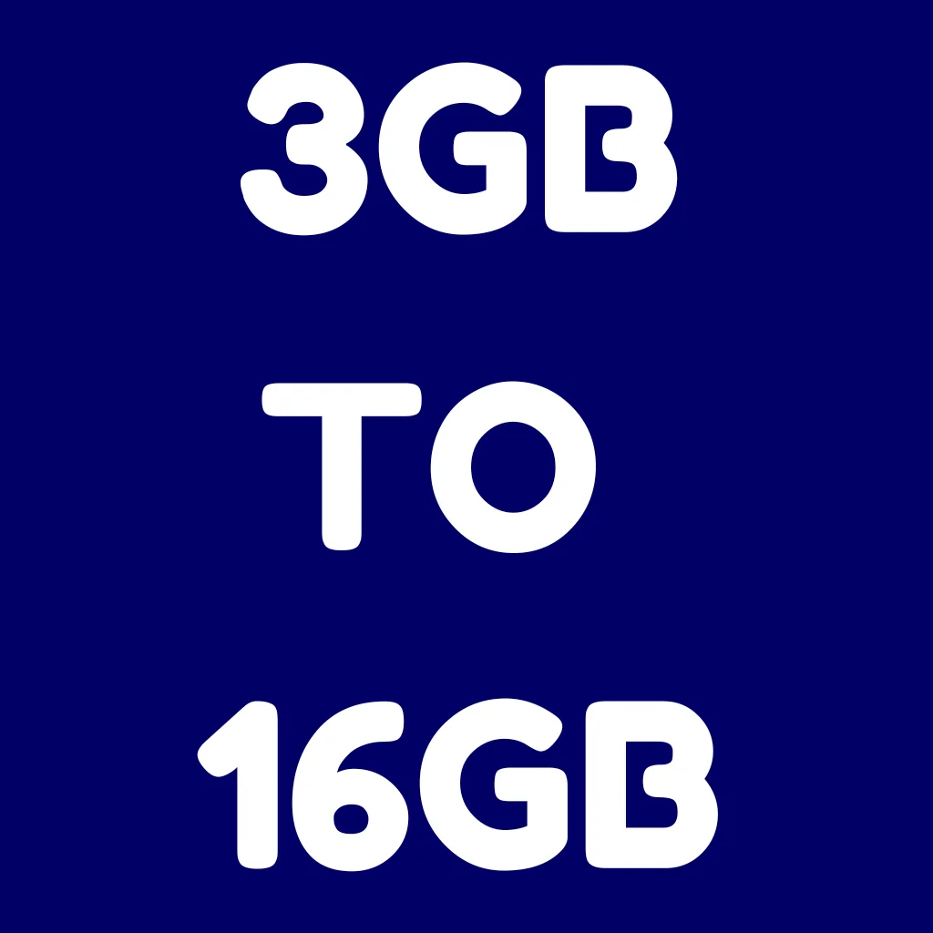 3GB-to-16GB