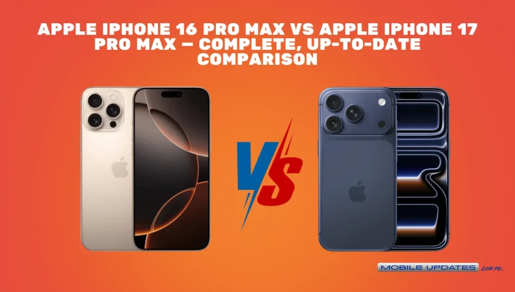 Apple iPhone 16 Pro Max vs Apple iPhone 17 Pro Max