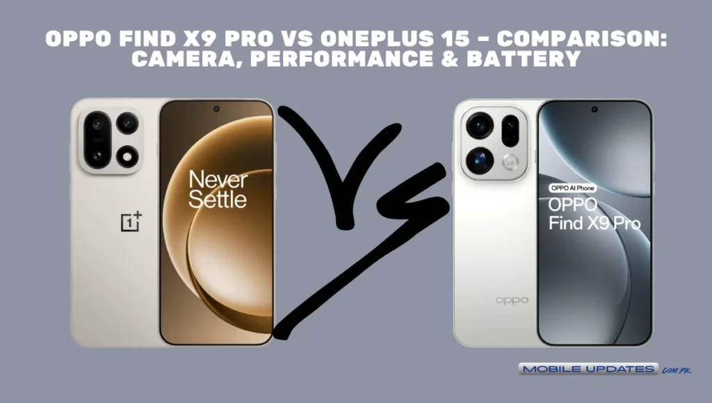Oppo Find X9 Pro vs OnePlus 15